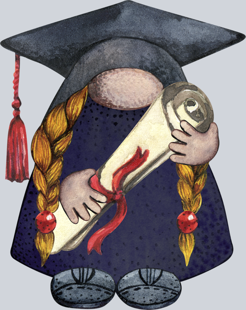Gnome Woman Grad - STK02348 (DTF Transfers)