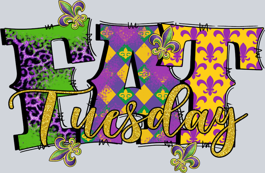Mardi Gras Fat Tuesday - STK04039 (DTF Transfers)