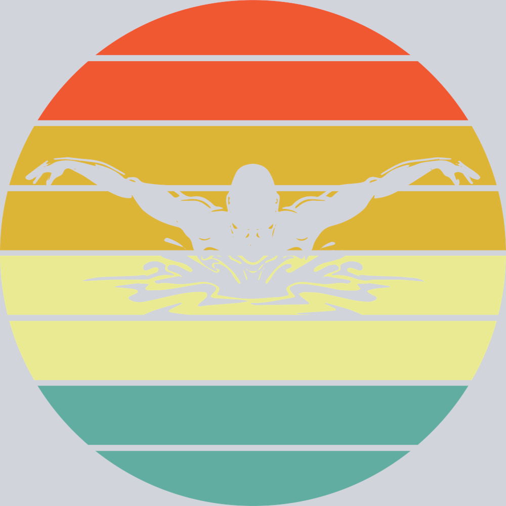 Retro Vintage Butterfly Swimming - STK05237 (DTF Transfers)