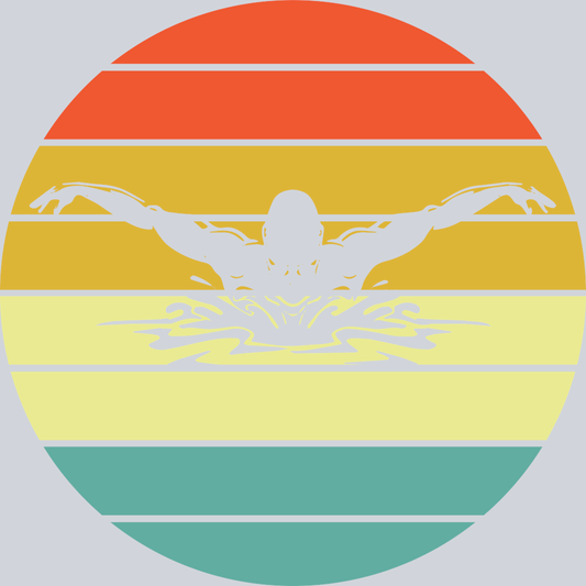 Retro Vintage Butterfly Swimming - STK05237 (DTF Transfers)