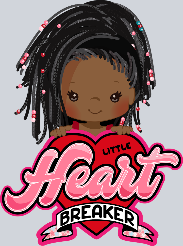 Little Heart Breaker Braids - STK03623 (DTF Transfers)