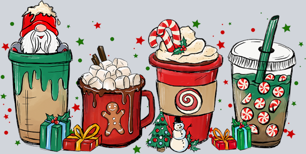 Christmas Gnome Coffee - STK01301 (DTF Transfers)