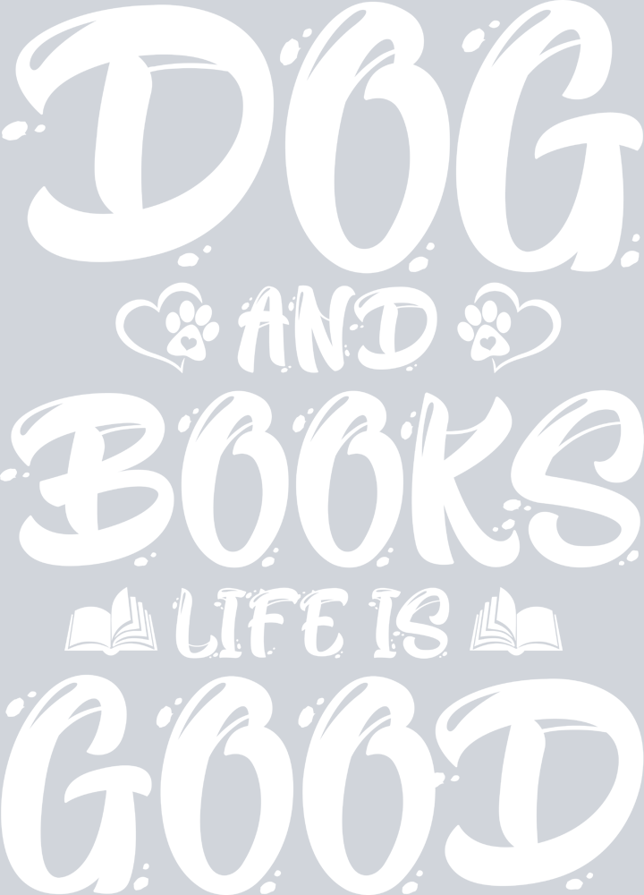 Pets Dogs Books Good White - STK04850 (DTF Transfers)