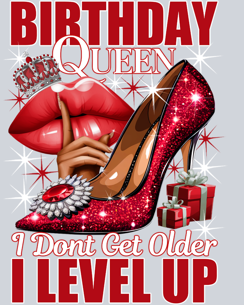 Red Birthday Level Up - STK05146 (DTF Transfers)