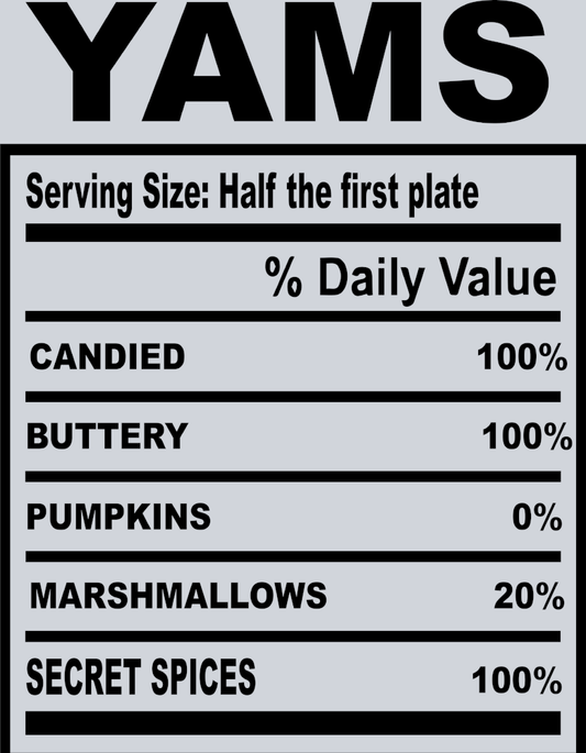 Soul Food - Yams - STK05645 (DTF Transfers)