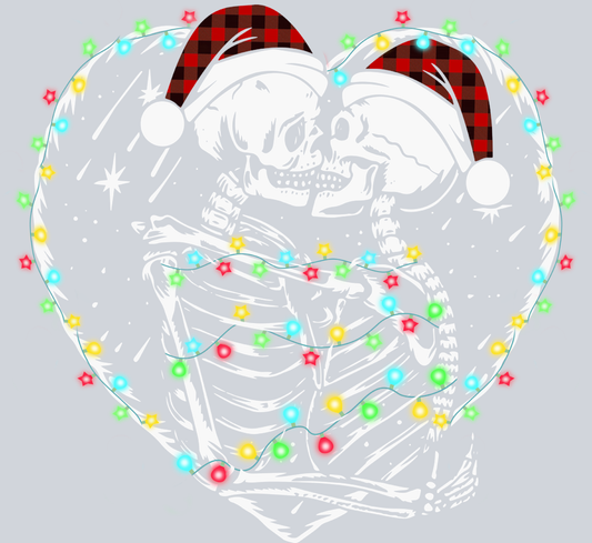 Christmas Kissing Skeleton - STK01320 (DTF Transfers)