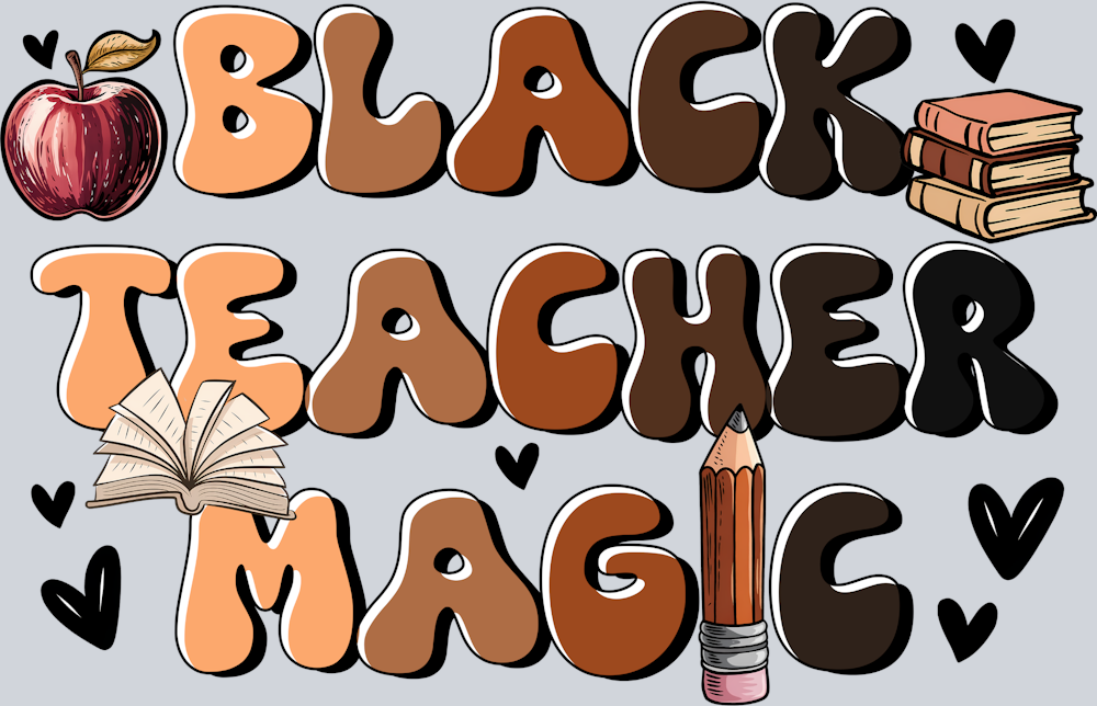 Black Teacher Magic 3 - STK00942 (DTF Transfers)