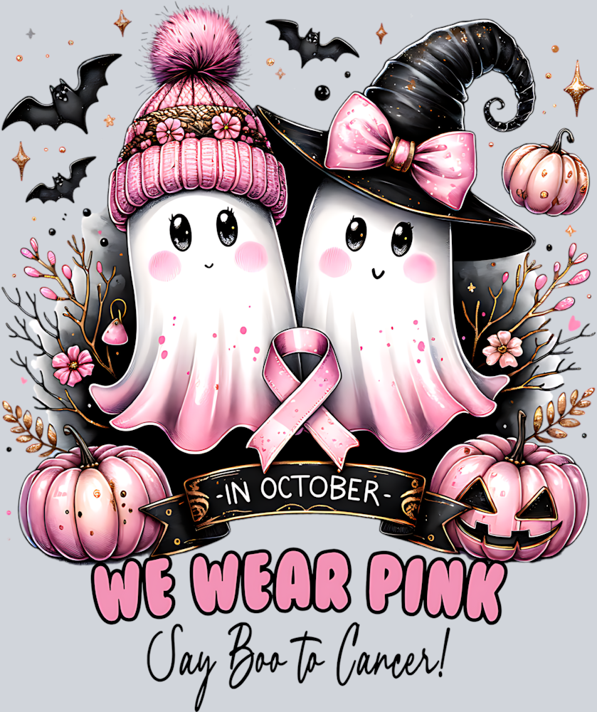 In October We Wear Pink Ghost 3 - STK03196 (DTF Transfers)