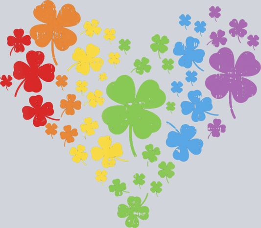 Rainbow Clover Heart - STK05122 (DTF Transfers)