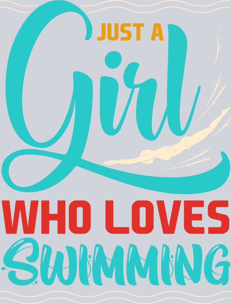Sports Just A Girl Who Loves Swimming Color - STK05730 (DTF Transfers)