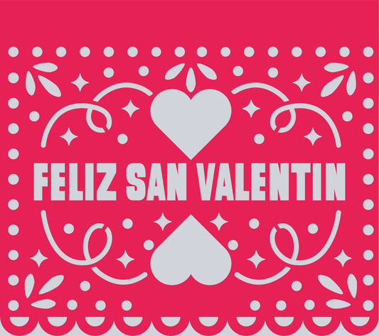 Papel Picado Feliz San Valentin - STK04680 (DTF Transfers)