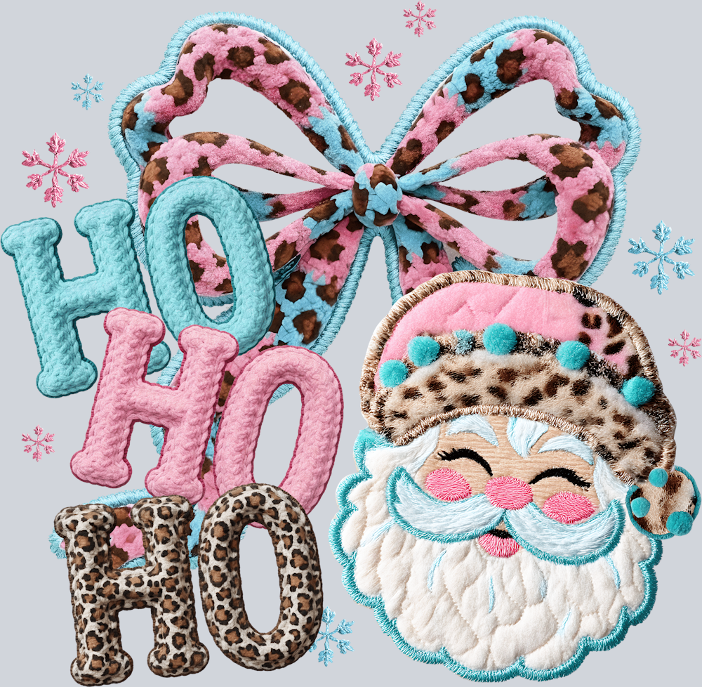 Faux Yarn Ho Ho Ho 2 - STK07494 (DTF Transfers)