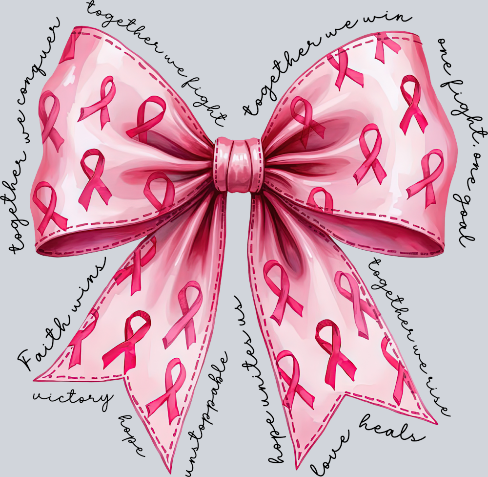 Pink Bow Breast Cancer - STK04924 (DTF Transfers)