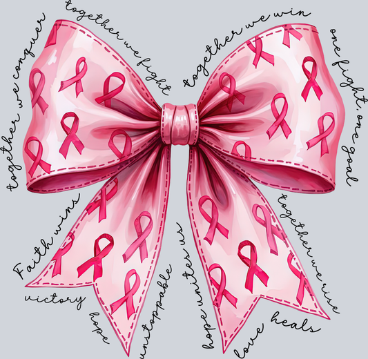 Pink Bow Breast Cancer - STK04924 (DTF Transfers)