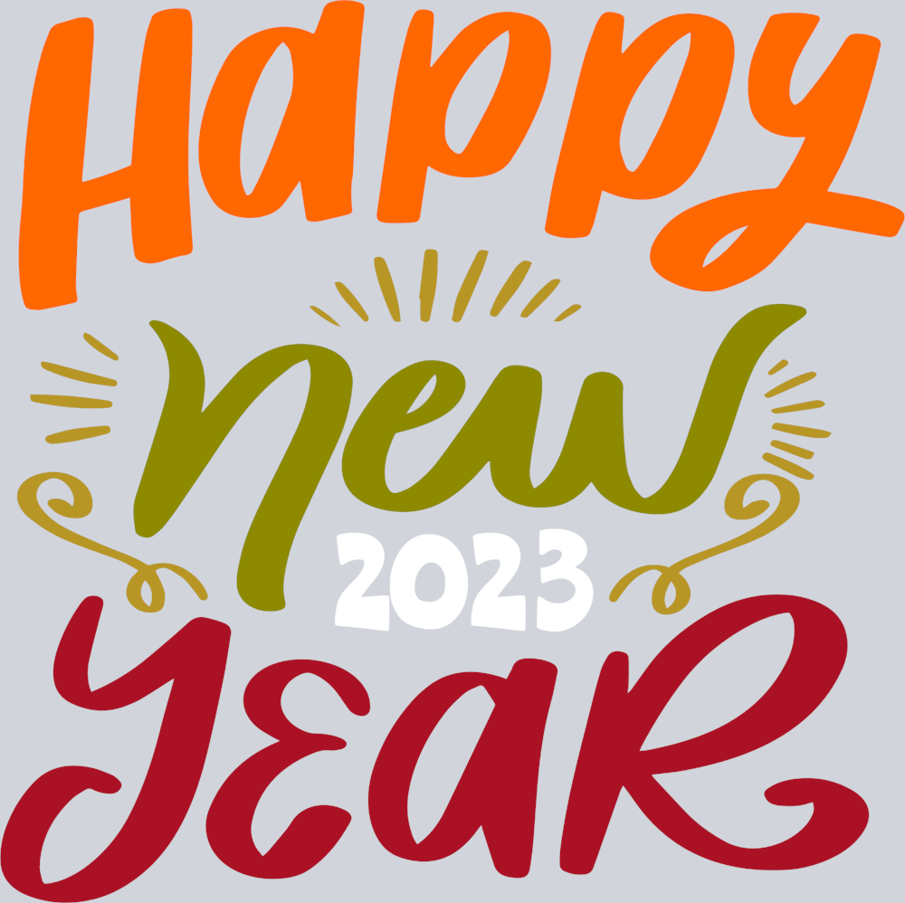 Happy New Year Color - STK02585 (DTF Transfers)