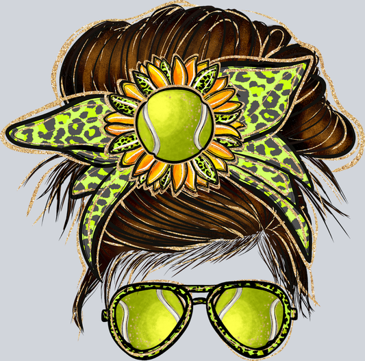 Messy Bun Tennis Mom - STK04261 (DTF Transfers)