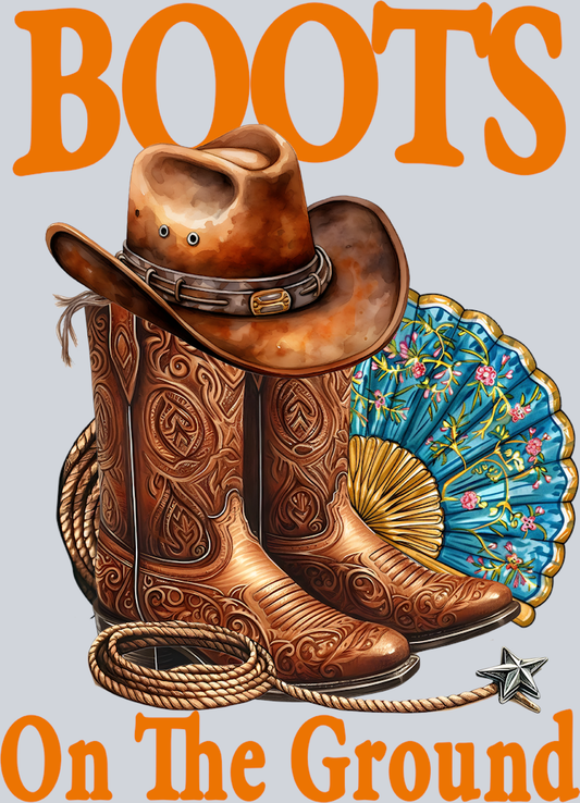 Boots On The Ground Rustic - STK01096 (DTF Transfers)