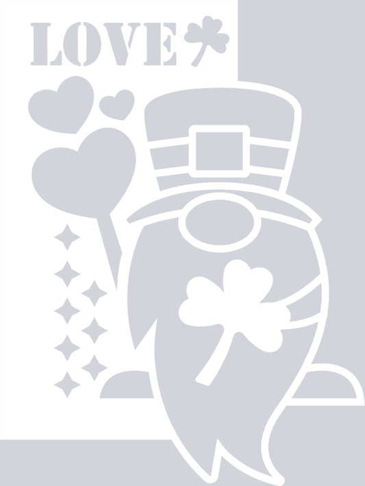 Gnome St Patty Love White - STK02335 (DTF Transfers)