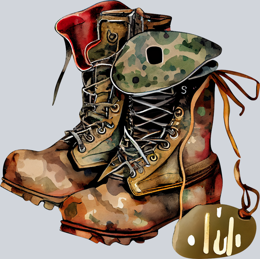 Military Boots 3 - STK04285 (DTF Transfers)