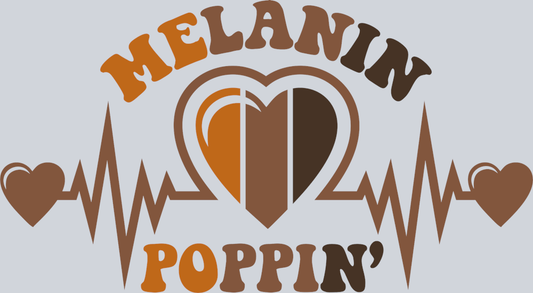 Melanin Poppin Heartbeat - STK04175 (DTF Transfers)