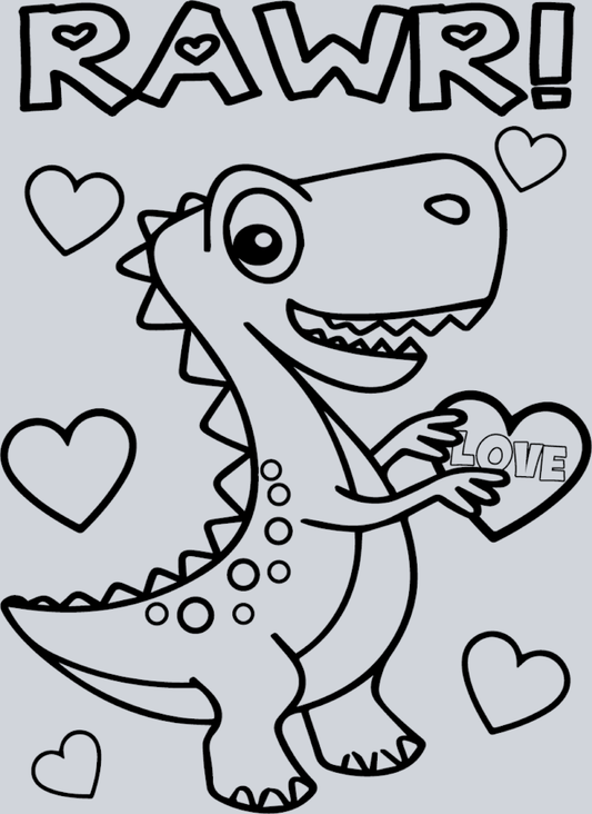 Rawrvalentinecoloring - STK05138 (DTF Transfers)