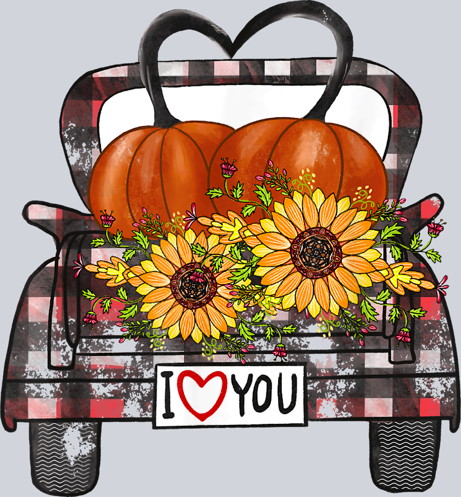I Love You Autumn Truck - STK02987 (DTF Transfers)