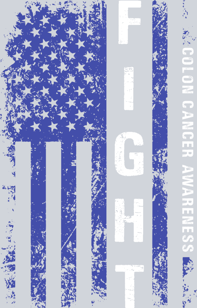 Fight Colon Cancer Vertical Flag - White - STK07442 (DTF Transfers)