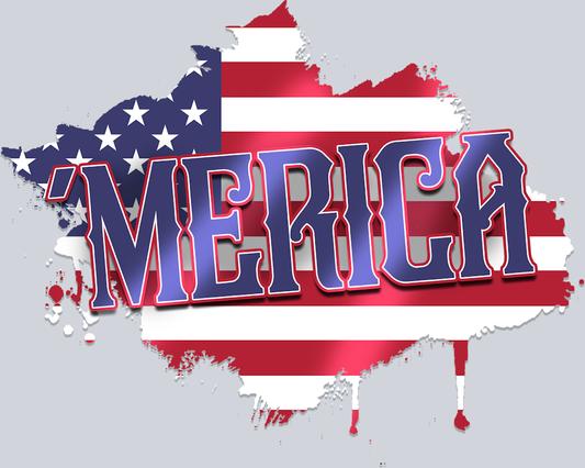 Merica USA Flag - STK04219 (DTF Transfers)