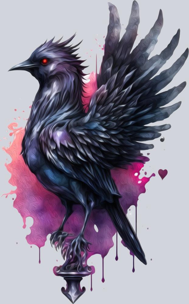 Goth Raven - STK02405 (DTF Transfers)