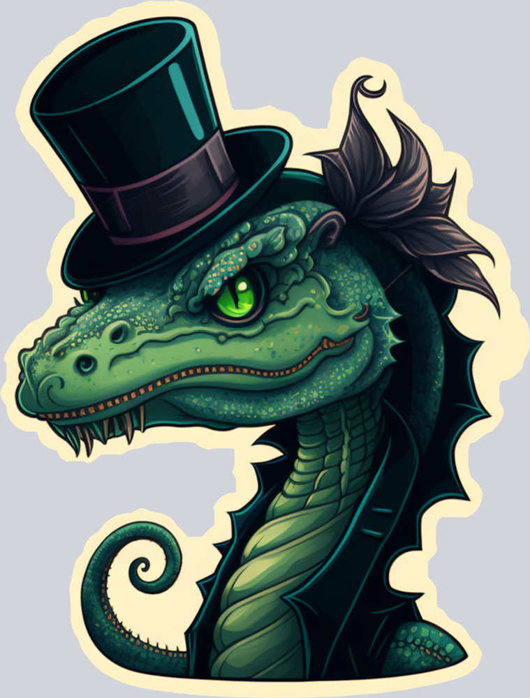 Dragon Top Hat 1 - STK01723 (DTF Transfers)