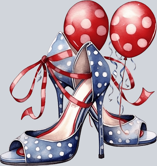 High Heels Patriotic 1 - STK02737 (DTF Transfers)