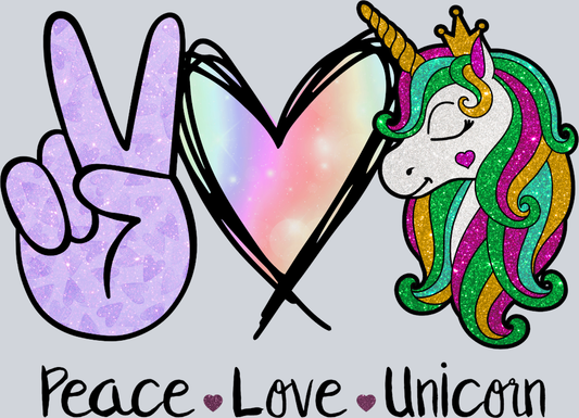 Peace Love Unicorn - STK04799 (DTF Transfers)