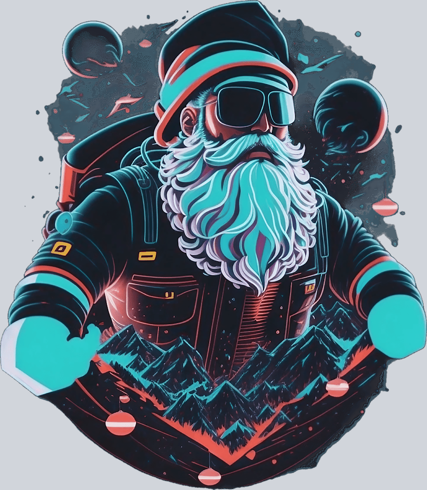 Santa In Space 2 - STK05301 (DTF Transfers)