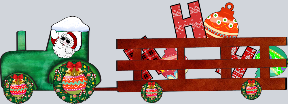 Tractor Ho Ho Ho - STK06180 (DTF Transfers)