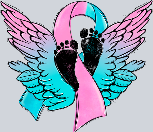 Wings and Baby Feet - STK07332 (DTF Transfers)