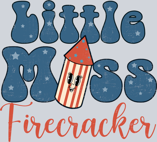 Retro Little Miss Firecracker - STK05208 (DTF Transfers)