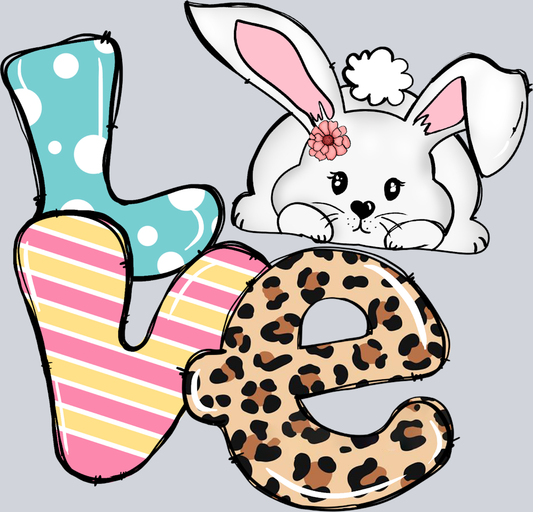 LOVE Easter Bunny 3 - STK07014 (DTF Transfers)