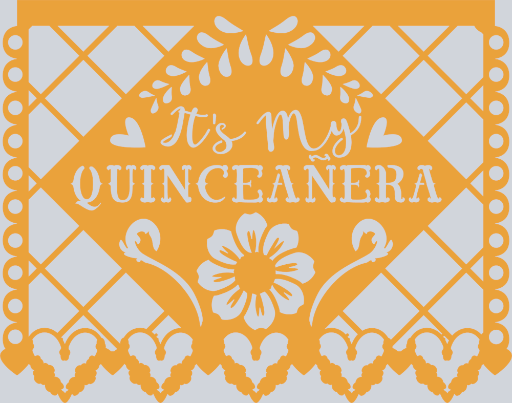 Papel Picado Its My Quinceaera 2 - STK06916 (DTF Transfers)