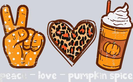 Peace Love Pumpkin Spice 2 - STK04783 (DTF Transfers)