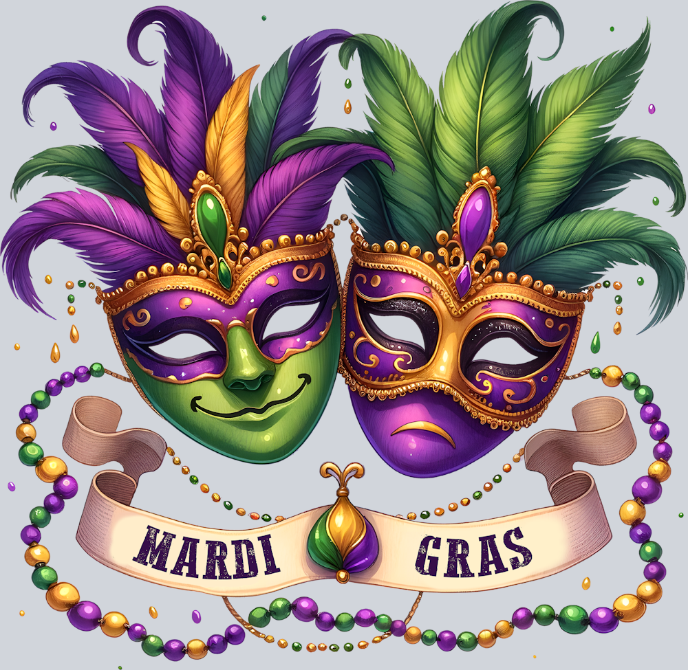 Mardi Gras Masquerade Masks 3 - STK04084 (DTF Transfers)