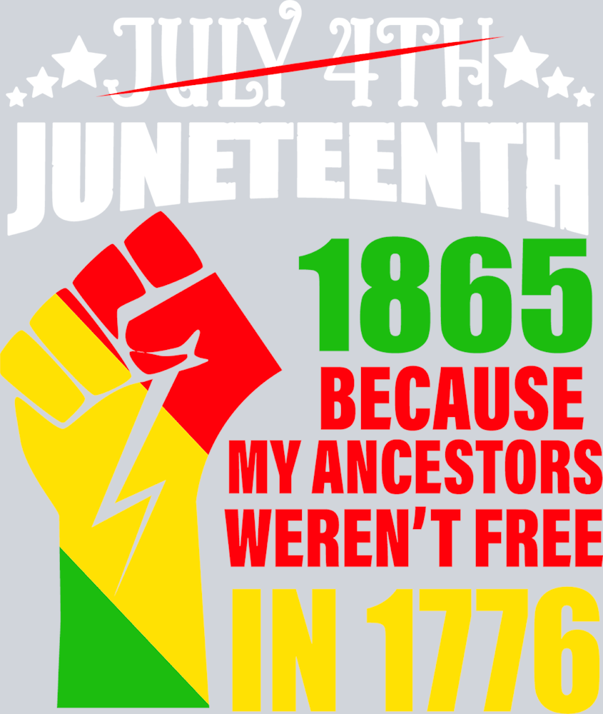 Juneteenth 1865 Because My Ancestors Werent Free In 1776 Stripes - STK03343 (DTF Transfers)