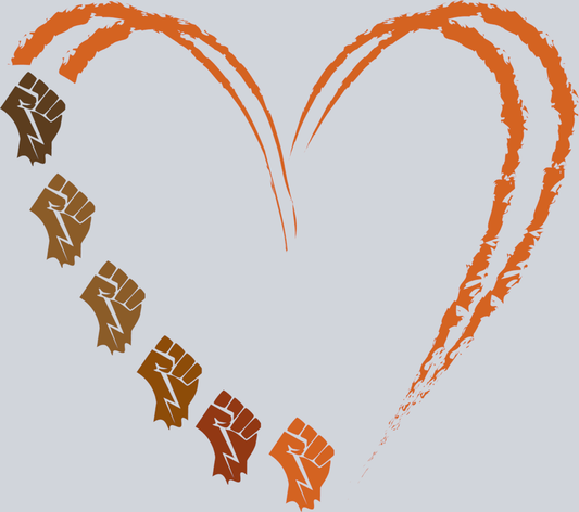 Melanin Fist Heart - STK04166 (DTF Transfers)