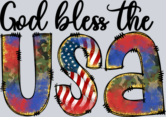 God Bless The USA 3 - STK02366 (DTF Transfers)
