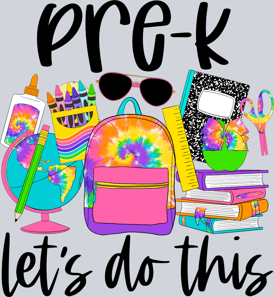 Prek Lets Do This Tie Dye - STK04966 (DTF Transfers)