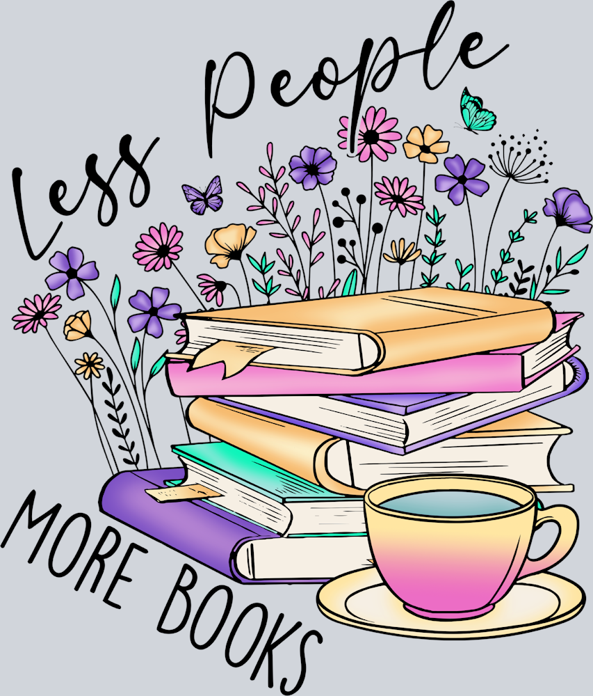 Less People More Books - STK03560 (DTF Transfers)
