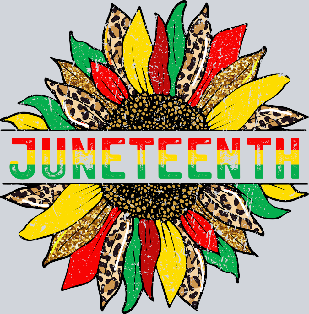 Juneteenth Flag Sunflower - STK03383 (DTF Transfers)