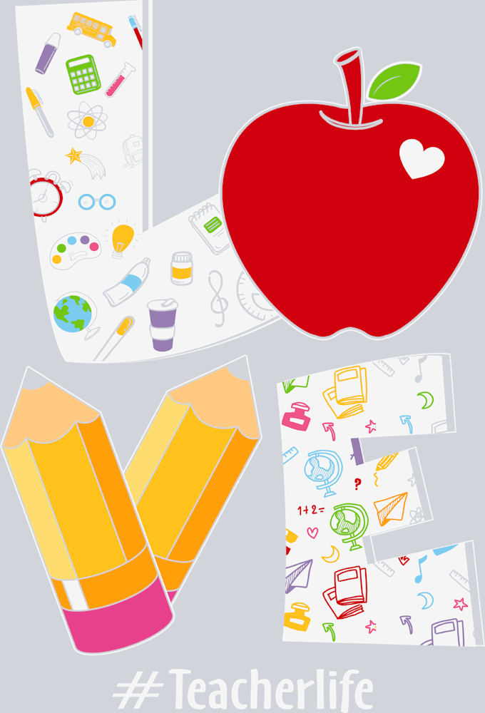 Love Teacherlife - STK03797 (DTF Transfers)
