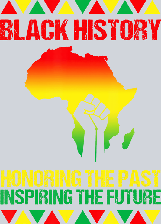 Black History Honoring The Past Africa Raised Fist - STK00688 (DTF Transfers)