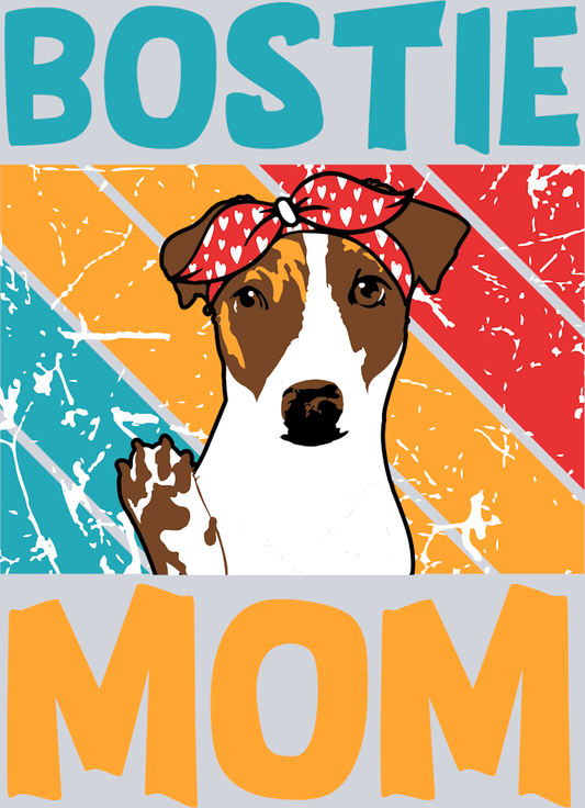 Boston Terrier Mom Mothers Day - STK01106 (DTF Transfers)