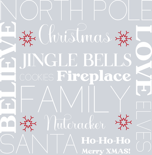 Christmas Word Art - STK01342 (DTF Transfers)